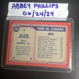 1991 Ken Griffey Jr. #392 All-Star Operation Desert Shield